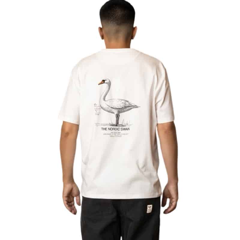 Fat Moose I swan tee I white