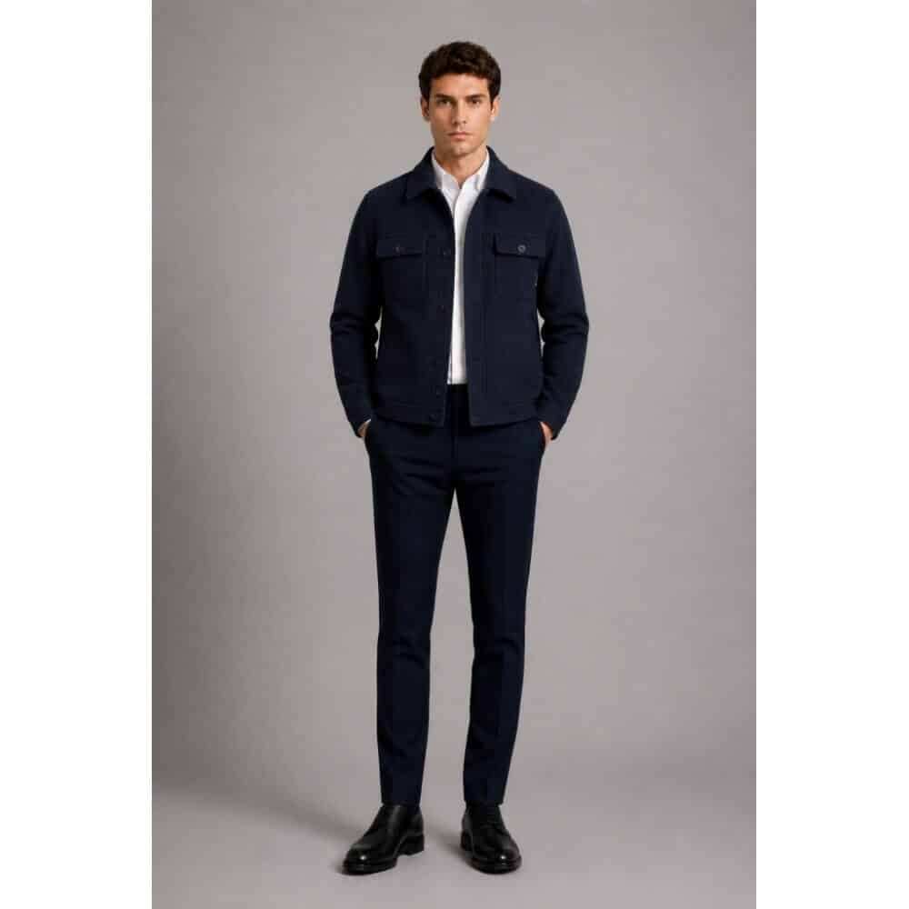 Clean cut Cph I Luuk wool jacket I navy - Afbeelding 4