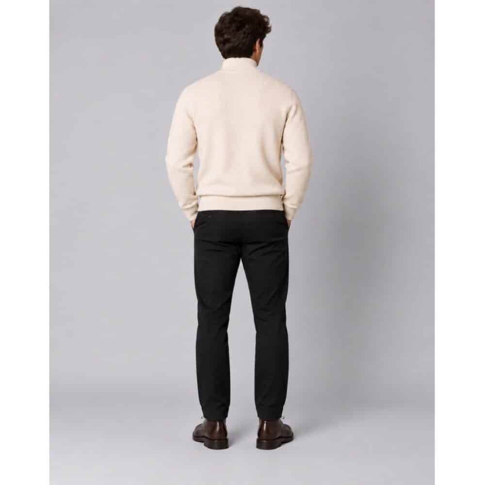 Alternative view of Clean cut Cph I half zip knit  I ecru melange