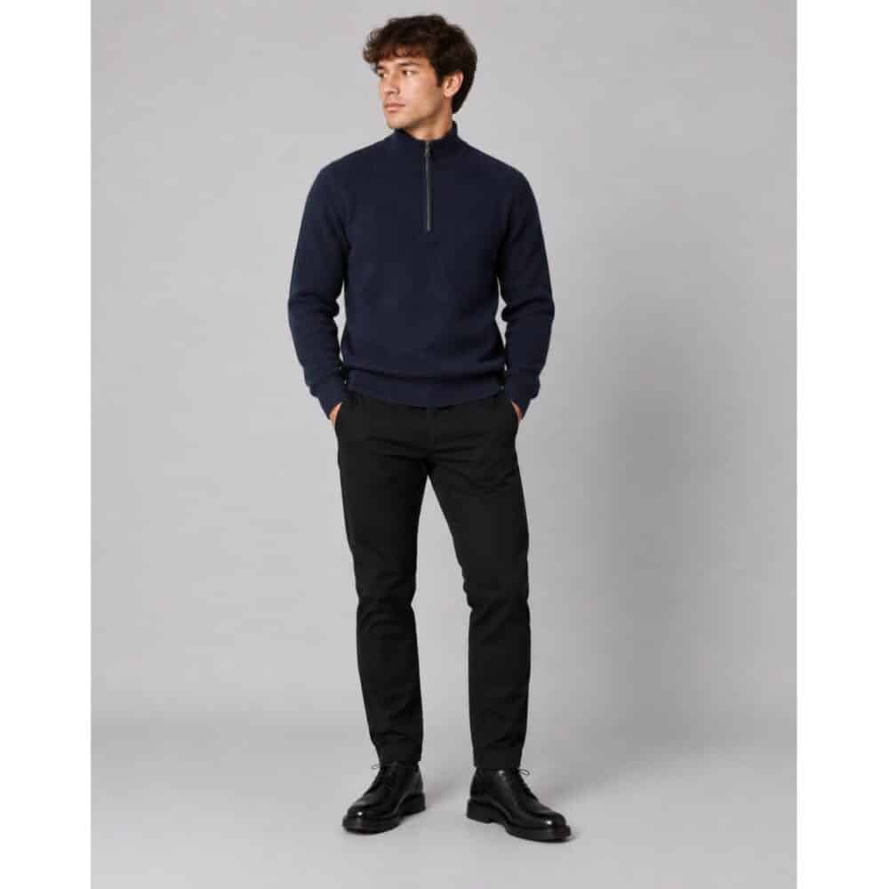 Clean cut Cph I  half zip knit I navy - Afbeelding 3