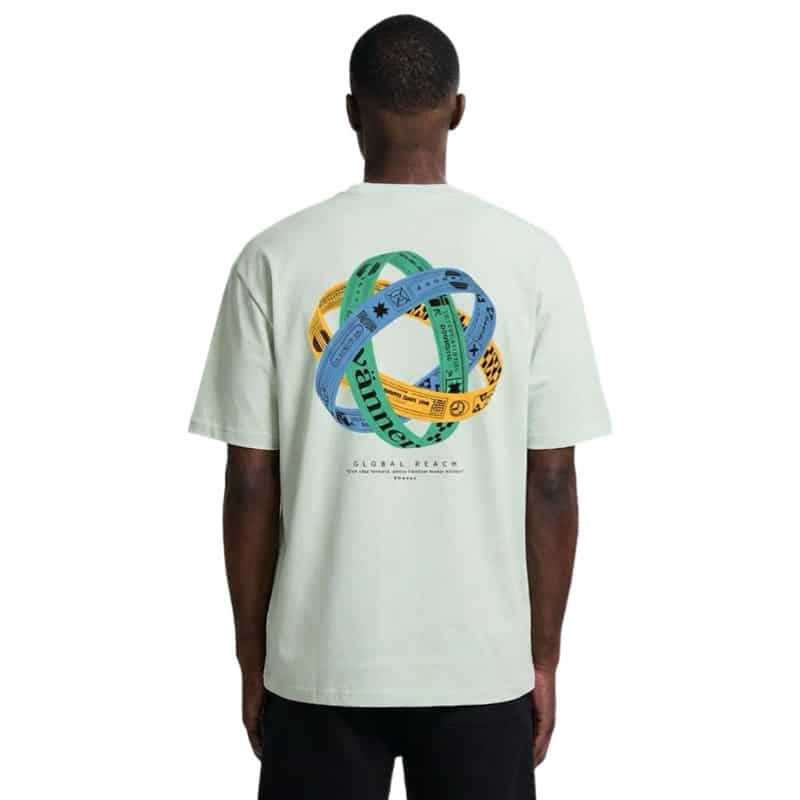 Vänner I Global reach tee I Aqua glas