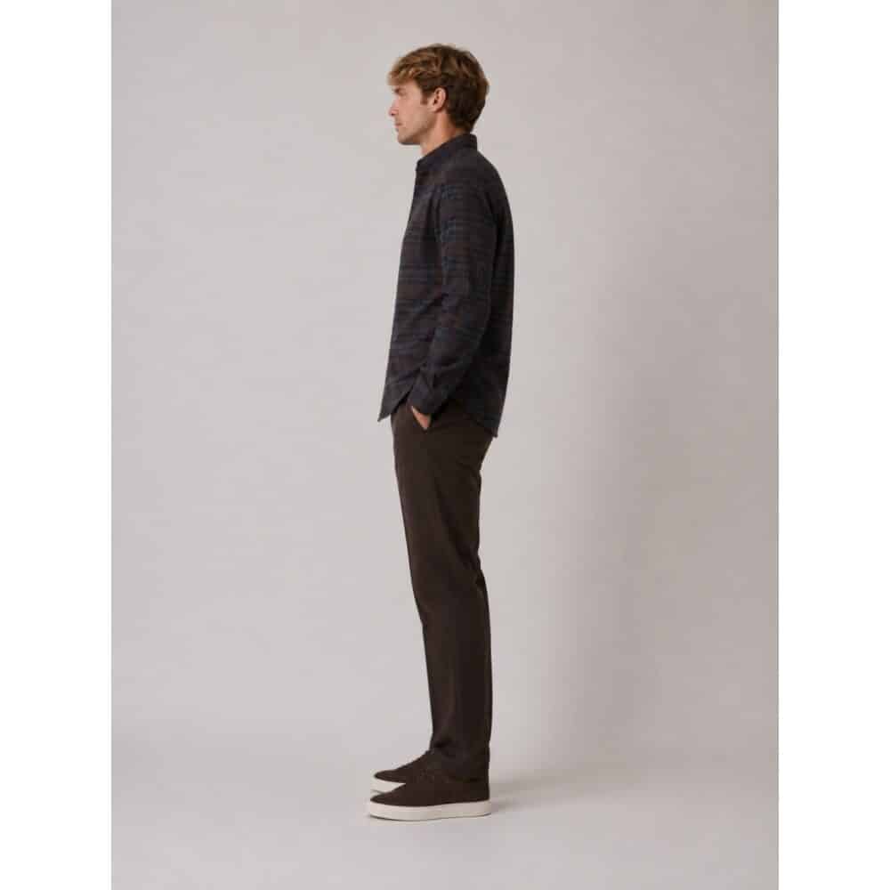 Clean cut Cph I checked shirt I brown / navy - Afbeelding 4