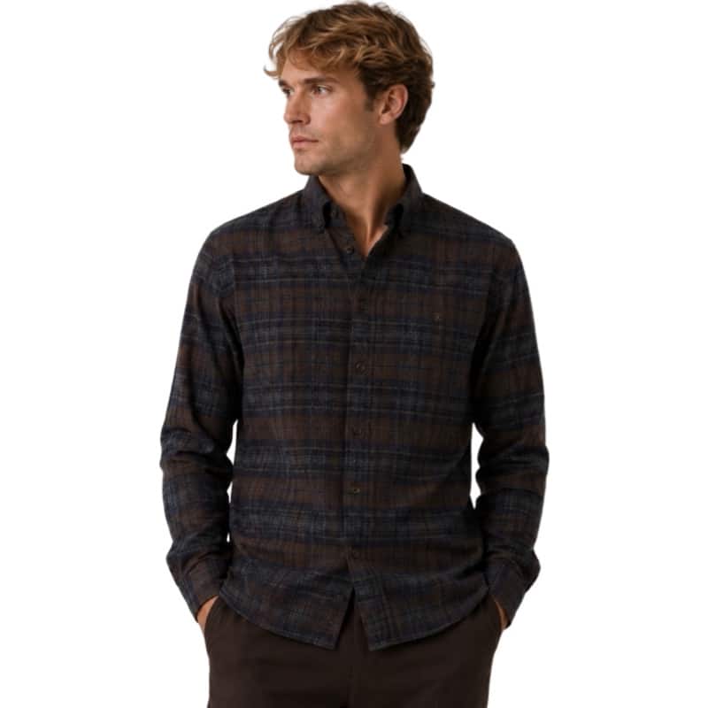 Clean cut Cph I checked shirt I brown / navy