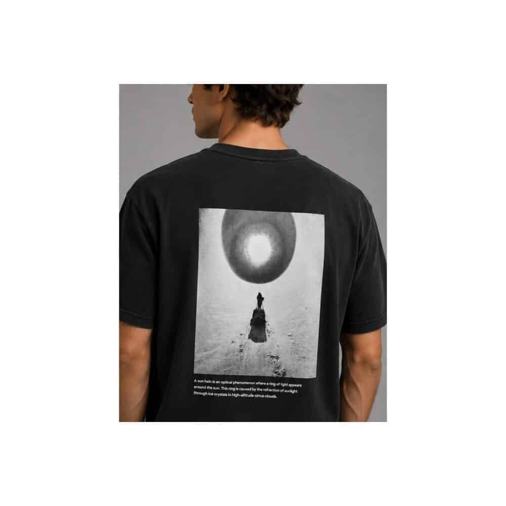 Alternative view of Fat Moose I organic sun tee I black