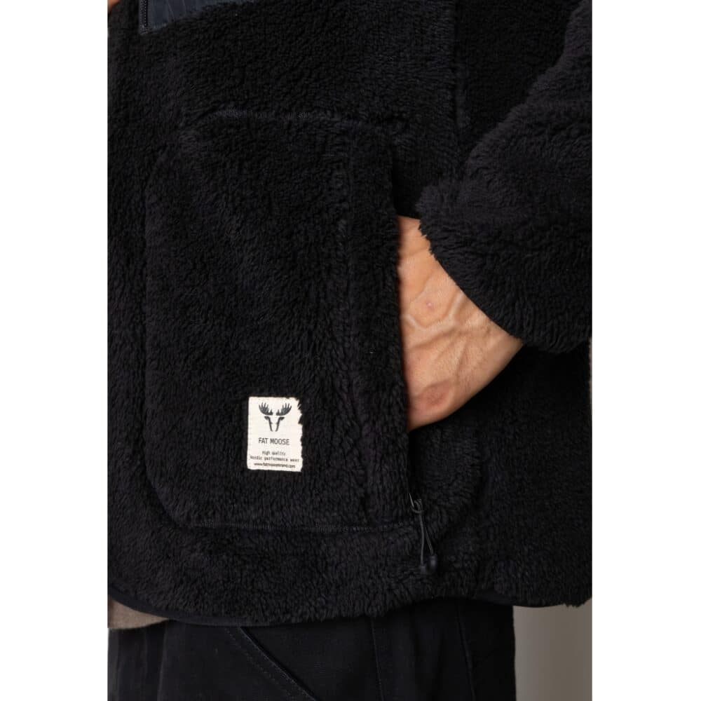 Alternative view of Fatmoose I wood fleece jacket I black