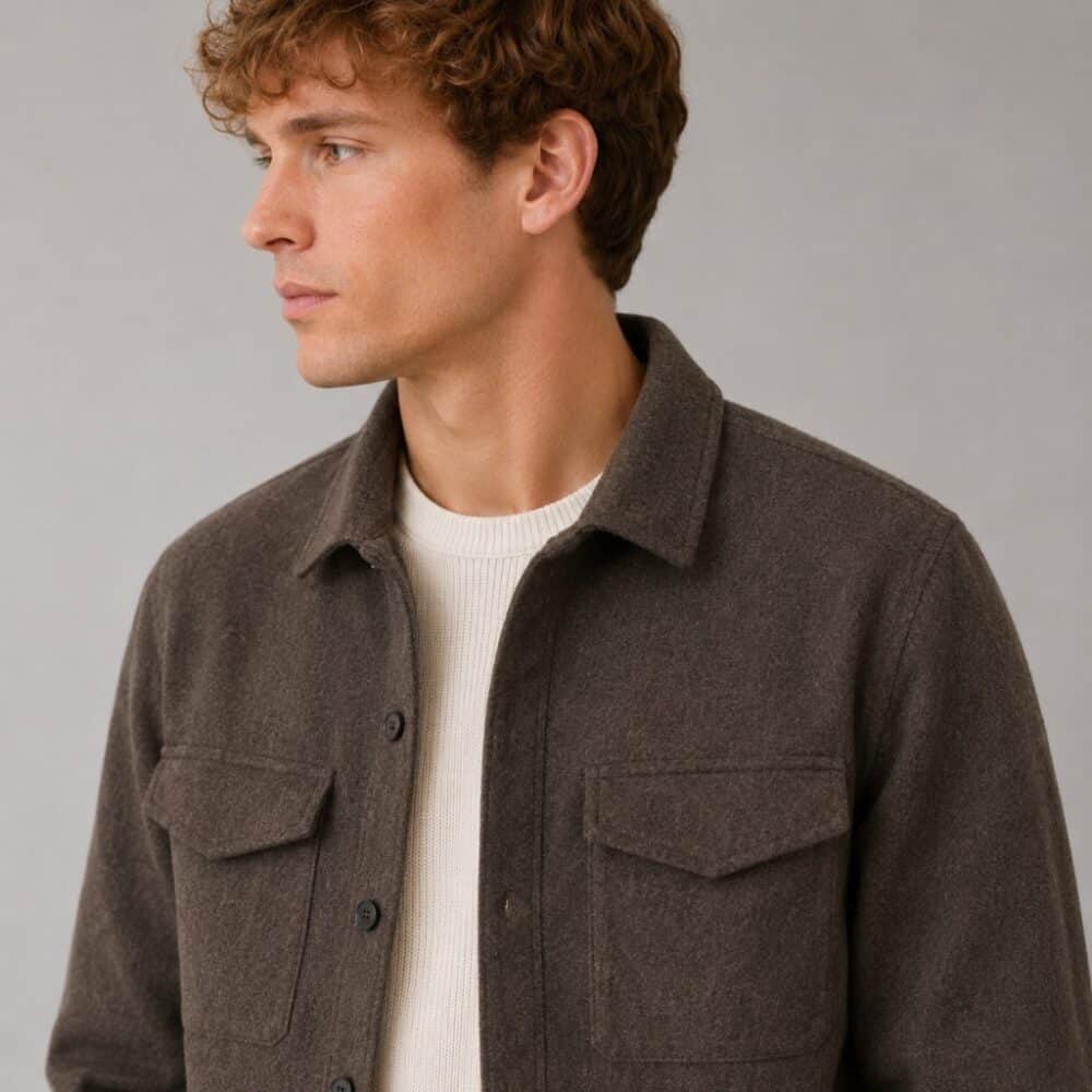 Alternative view of Clean cut Cph I ditlev overshirt I dark brown