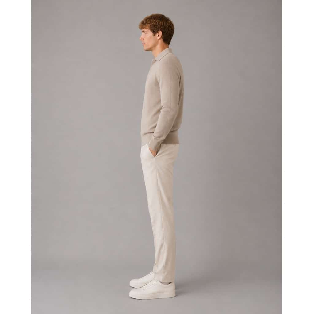 Clean Cut Cph I polo knit I brindle beige - Afbeelding 4