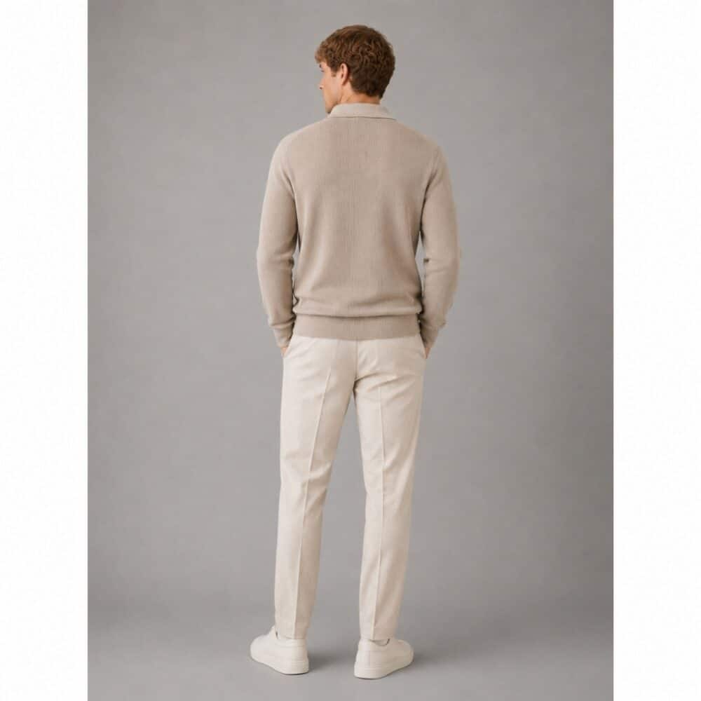 Clean Cut Cph I polo knit I brindle beige - Afbeelding 5