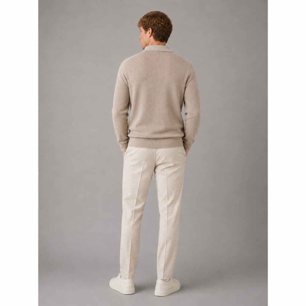 Clean Cut Cph I polo knit I brindle beige - Afbeelding 5