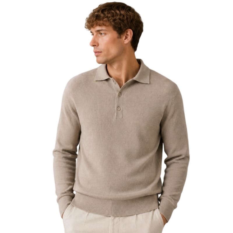 Clean Cut Cph I polo knit I brindle beige