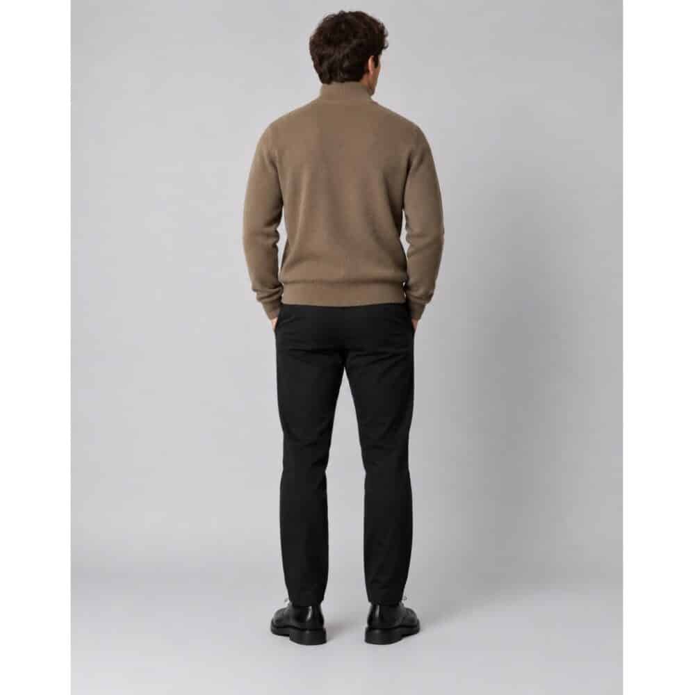 Clean cut Cph I half zip knit I brindle beige - Afbeelding 4