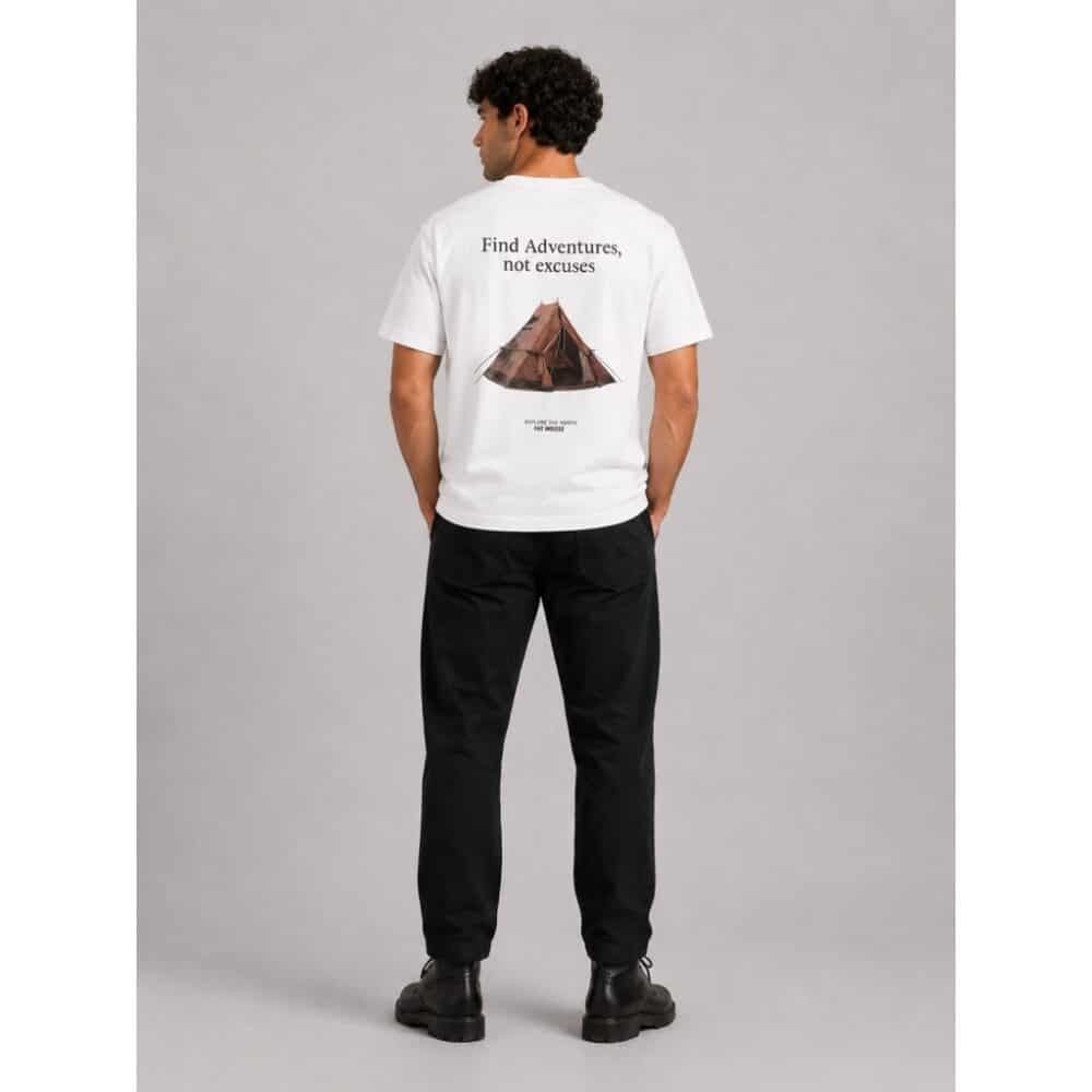 Alternative view of Fat Moose I adventure tee I white
