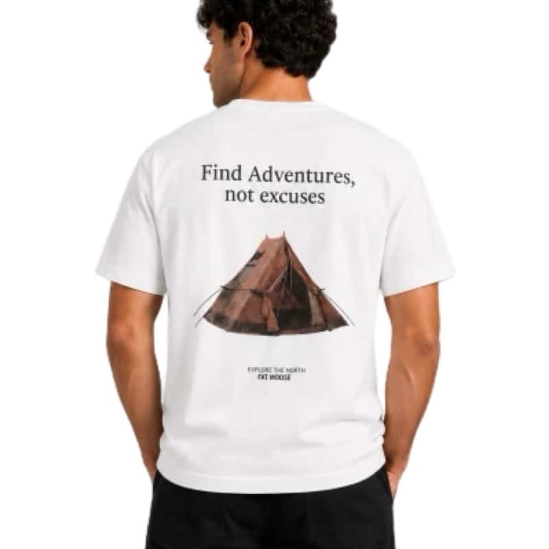 Fat Moose I adventure tee I white