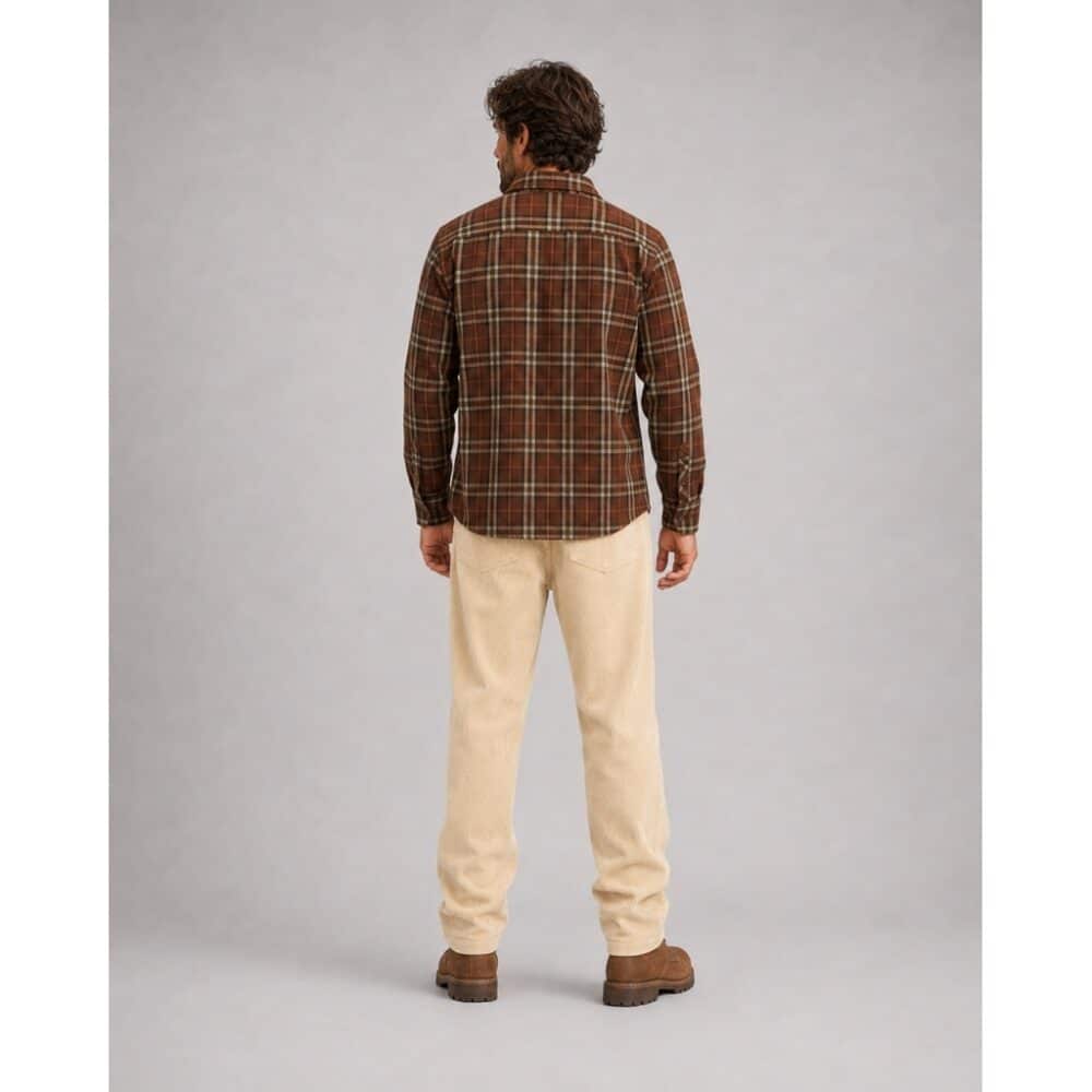 Fatmoose I check overshirt I burnt orange - Afbeelding 3