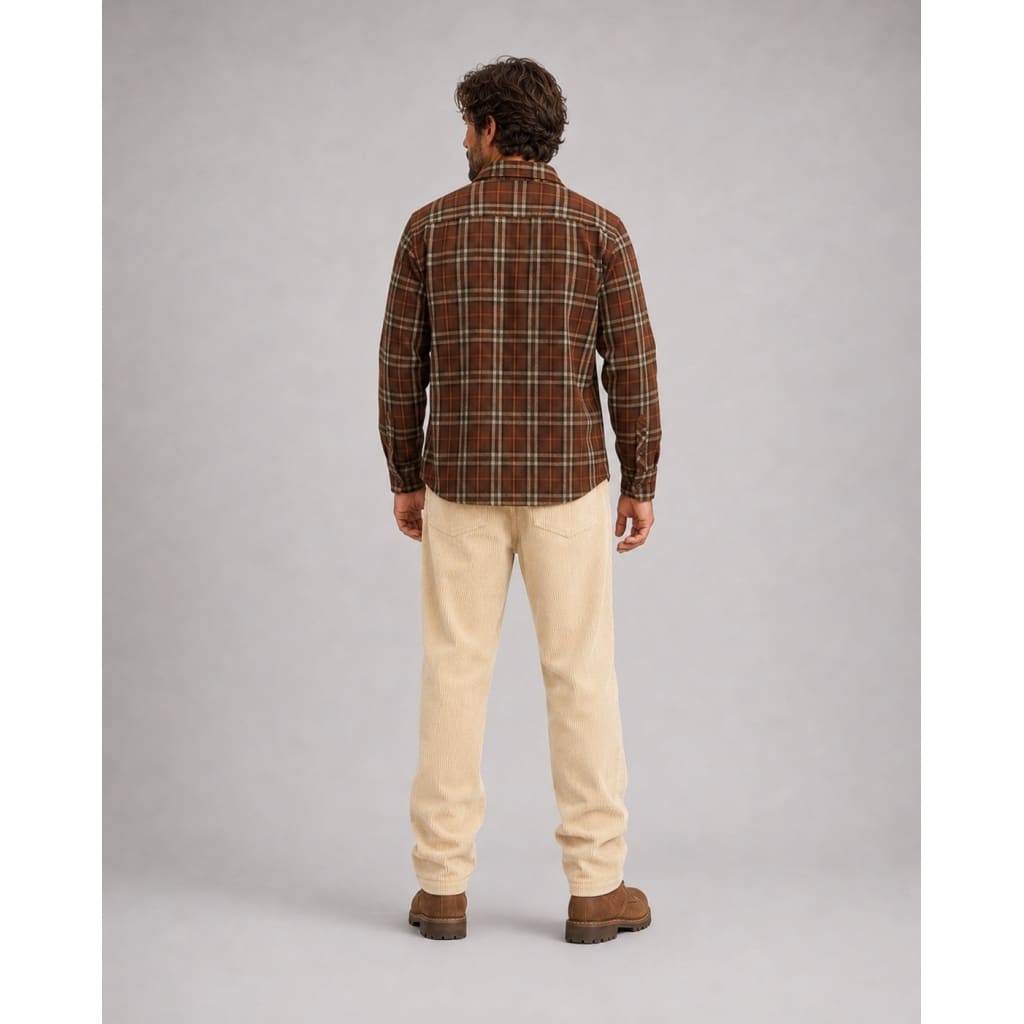 Fatmoose I check overshirt I burnt orange - Afbeelding 3
