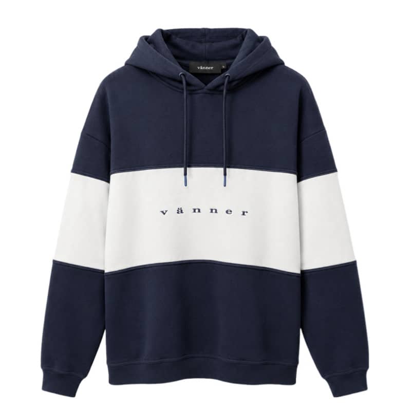 Vänner I polo hoody I navy white