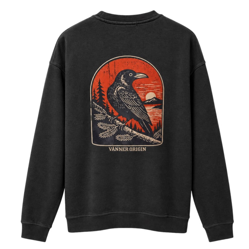 Vänner I bird sweater I black